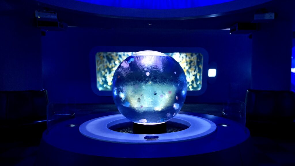 新江ノ島水族館のクラゲファンターホールのクラゲプラネット クラゲフォトスポット